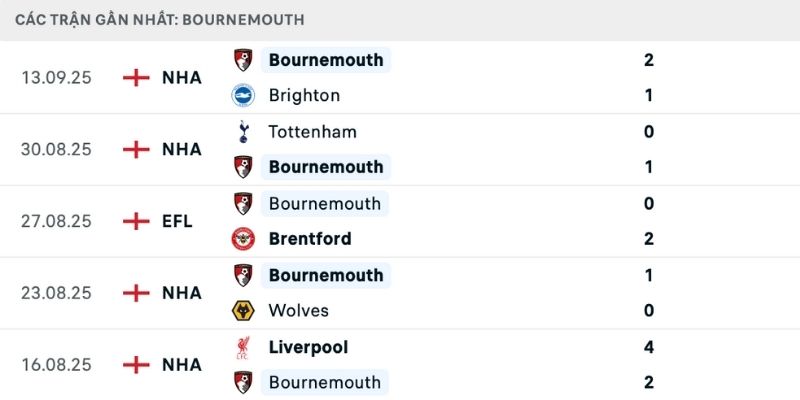 Đánh giá phong độ theo nhận định Bournemouth vs Newcastle
