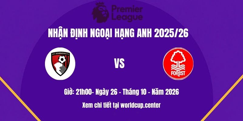 Nhận định Bournemouth vs Nottm Forest