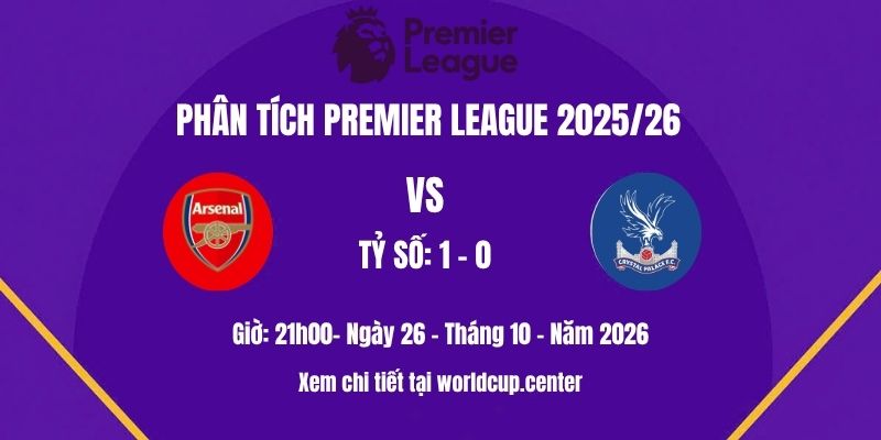 Phân tích Arsenal vs Crystal Palace