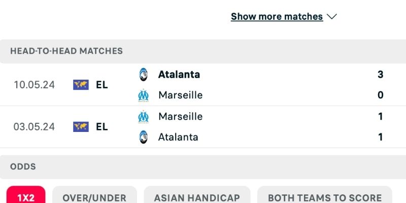 Lịch sử so tài trong phân tích nhận định Marseille vs Atalanta
