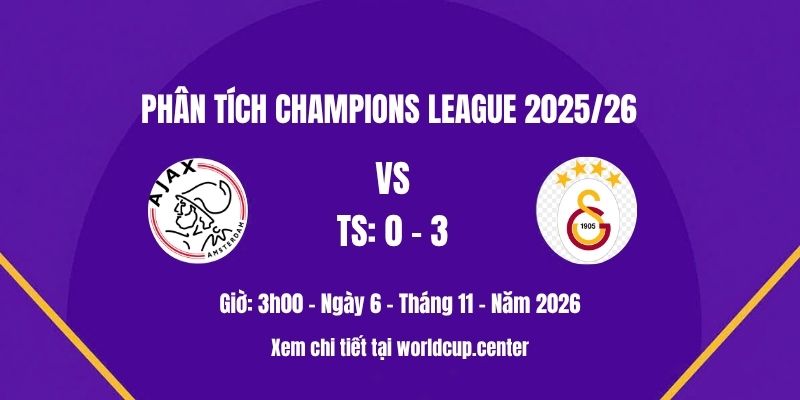Phân tích Ajax vs Galatasaray