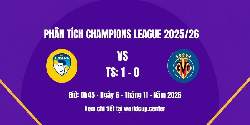 Phân tích Pafos vs Villarreal