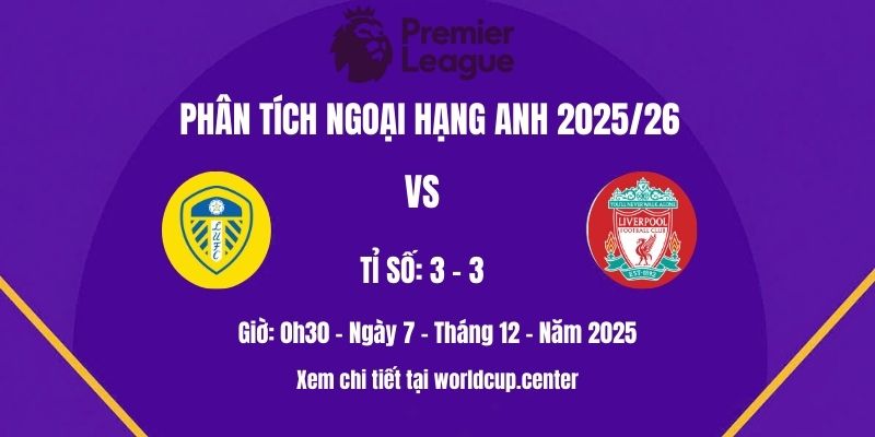Phân tích Leeds vs Liverpool