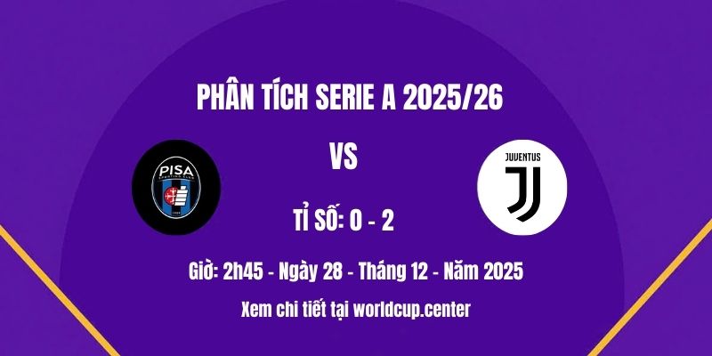 Phân tích Pisa vs Juventus