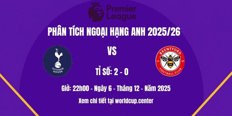 Phân tích Tottenham vs Brentford