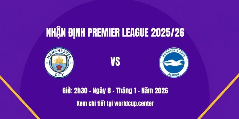 Nhận định Man City vs Brighton