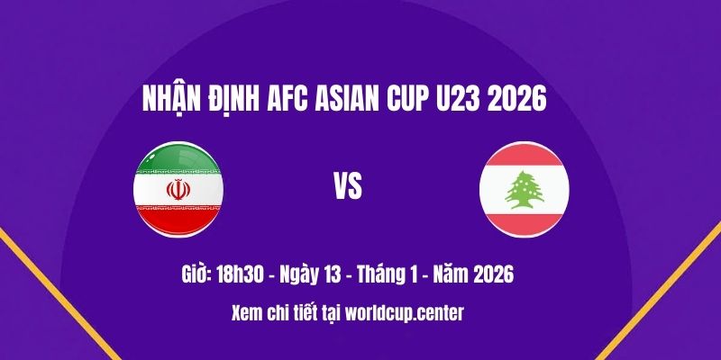Nhận định U23 Iran vs U23 Liban