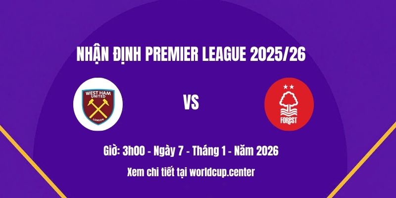 Nhận định West Ham vs Nottm Forest