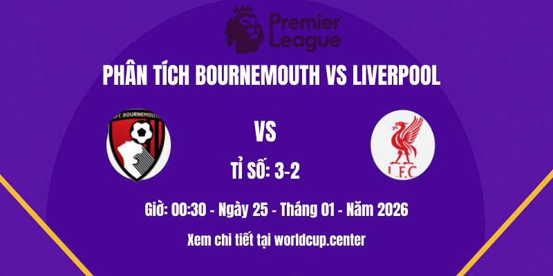 Phân tích Bournemouth vs Liverpool