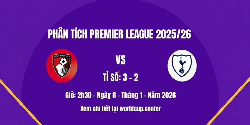 Phân tích Bournemouth vs Tottenham