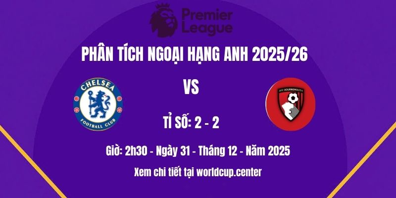 Phân tích Chelsea vs Bournemouth