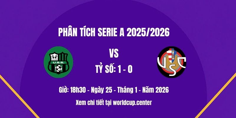 Phân tích Sassuolo vs Cremonese