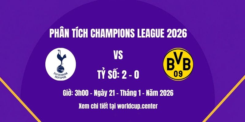 Phân tích Tottenham vs Dortmund