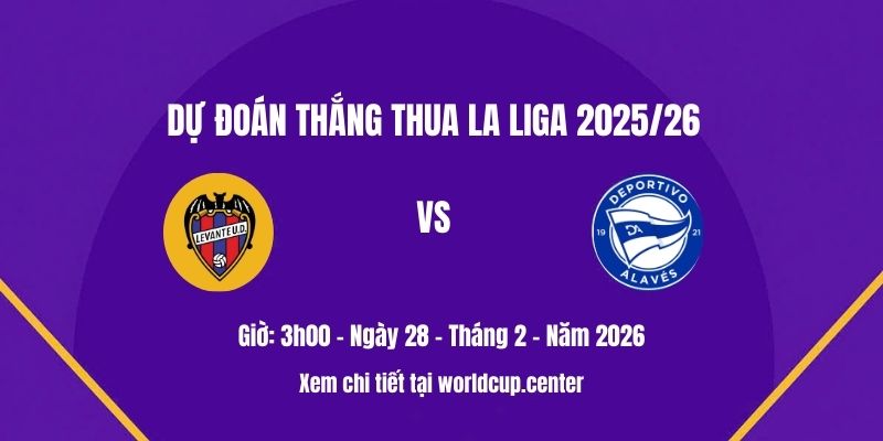 Dự đoán thắng thua Levante vs Alaves
