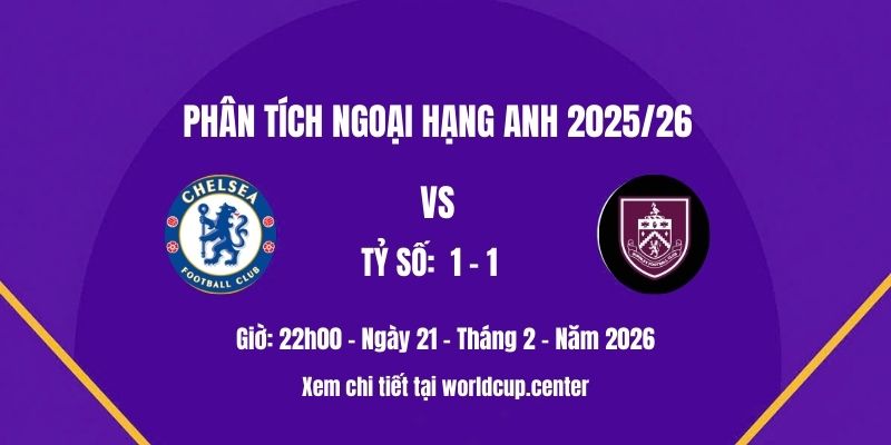 Phân tích Chelsea vs Burnley