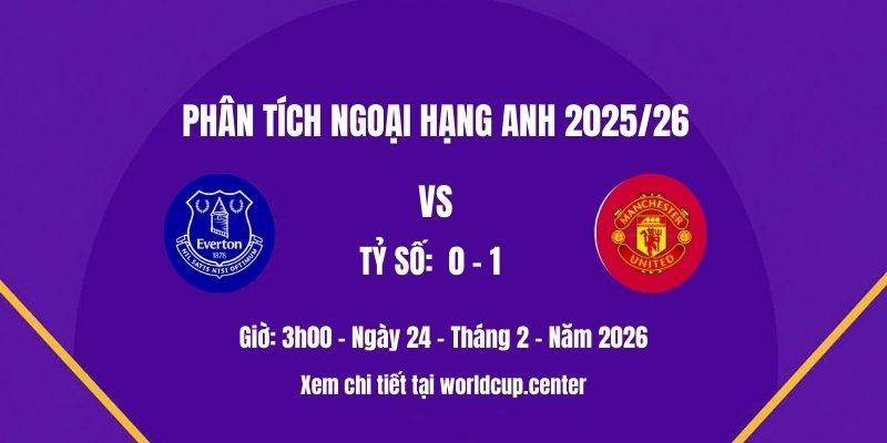 Phân tích Everton vs Man Utd