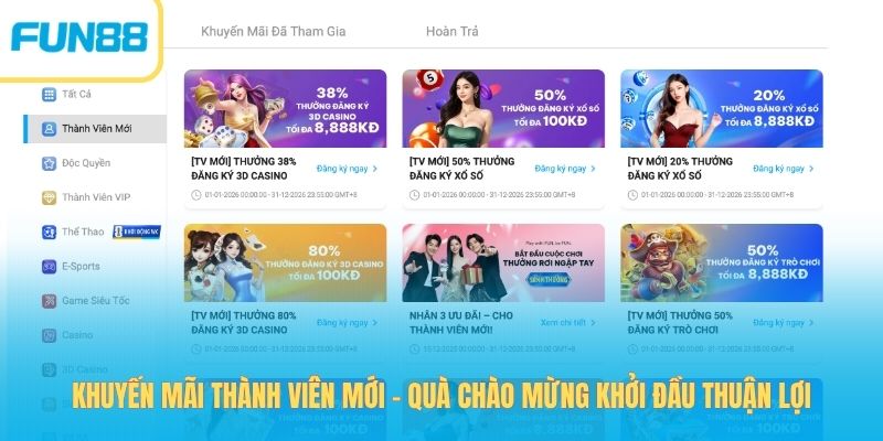 Khuyến mãi thành viên mới